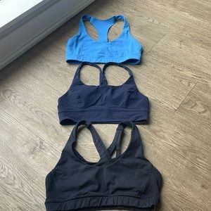 Set of three lululemon sports bras